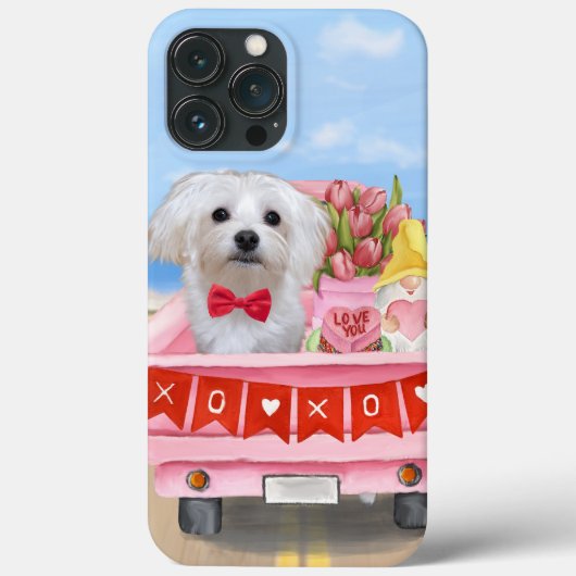 Coques Case-Mate iPhone Chien maltais Saint Valentin Camion (Verso)