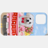 Coques Case-Mate iPhone Chien maltais Saint Valentin Camion (Verso (horizontal))