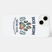 Coques Case-Mate iPhone Chien Maman Paw Floral (Verso (horizontal))