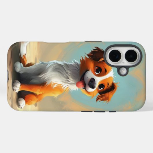 Coques Case-Mate iPhone Chien mignon (Verso (horizontal))