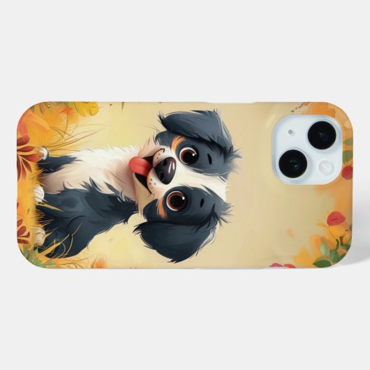 Coques Case-Mate iPhone Chien mignon (Verso (horizontal))