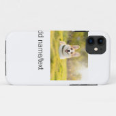 Coques Case-Mate iPhone Chien mignon animal de compagnie ajouter nom texte (Dos (Horizontal))