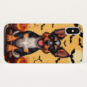 Coques Case-Mate iPhone Chien Mignon Avec Décorations D'Halloween (Dos (Horizontal))
