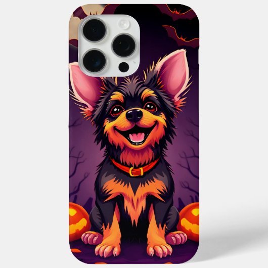 Coques Case-Mate iPhone Chien Mignon Avec Décorations D'Halloween (Verso)