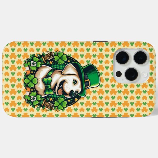 Coques Case-Mate iPhone Chien mignon de la Saint Patrick (Verso (horizontal))
