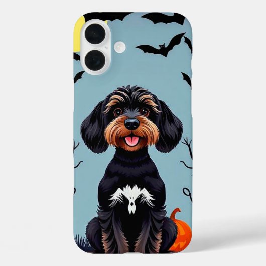 Coques Case-Mate iPhone Chien mignon d'Halloween (Verso)