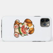 Coques Case-Mate iPhone Chien mignon pastèque (Dos (Horizontal))