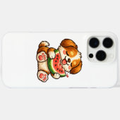 Coques Case-Mate iPhone Chien mignon pastèque (Verso (horizontal))