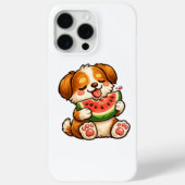 Coques Case-Mate iPhone Chien mignon pastèque (Verso)