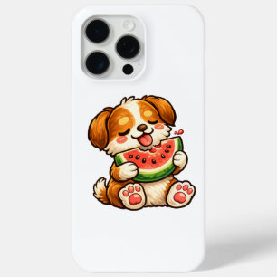 Coque iPhone 15 Pro Max Chien mignon pastèque
