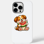 Coques Case-Mate iPhone Chien mignon pastèque (Verso)