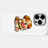 Coques Case-Mate iPhone Chien mignon pastèque (Verso (horizontal))