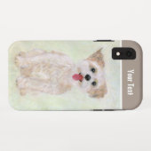 Coques Case-Mate iPhone Chien Morkie (Dos (Horizontal))