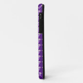 Coques Case-Mate iPhone Chien mou de Shihpote violet silhouette Monogramme (Dos/Gauche)