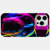 Coques Case-Mate iPhone chien néon (Verso (horizontal))
