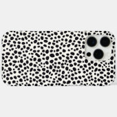 Coques Case-Mate iPhone Chien noir et blanc Dalmatien Motif Abstrait (Verso (horizontal))