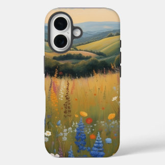 Coques iPhone 16 Chien Noir Fleur Sauvage