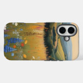 Coques Case-Mate iPhone Chien Noir Fleur Sauvage (Verso (horizontal))