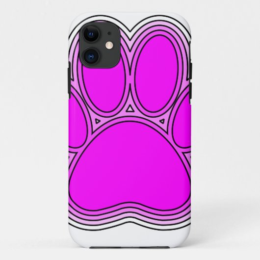 Coques Case-Mate iPhone Chien Paw En Rose Avec Des Contours (Dos)