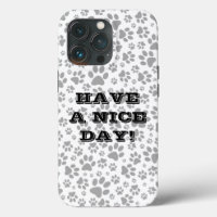 Chien Paws noir et blanc Polka Dot Coque-Mate iPho