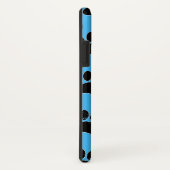 Coques Case-Mate iPhone Chien Paws Sur Arrière - plan Bleu (Dos/Droite)