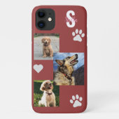Coques Case-Mate iPhone Chien Photo Monogramme Terra Cotta Animal I Téléph (Dos)