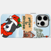 Coques Case-Mate iPhone chien prendre une photo à noël (Verso (horizontal))