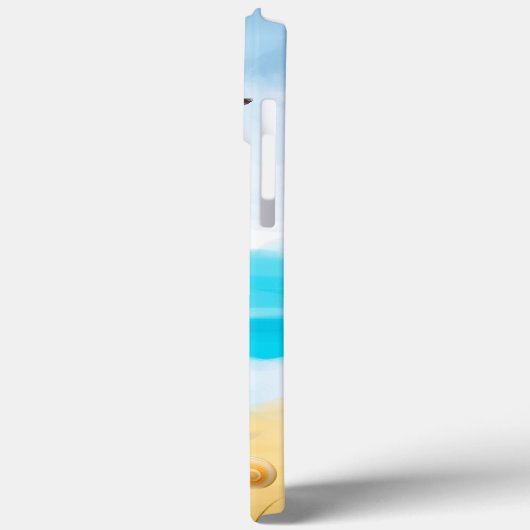 Coques Case-Mate iPhone Chien roi cavalier sur la plage (Verso / Gauche)