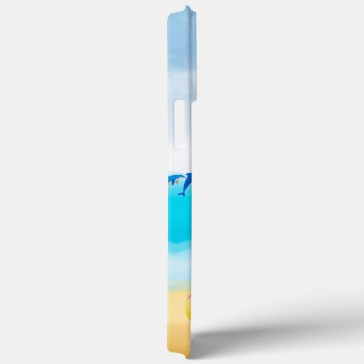 Coques Case-Mate iPhone Chien roi cavalier sur la plage (Verso / Droite)