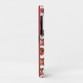 Coques Case-Mate iPhone Chien romantique avec aquarelle du Coeur Rouge (Dos/Gauche)