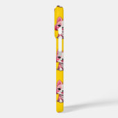 Coques Case-Mate iPhone Chien rose Motif design - Jaune (Verso / Gauche)