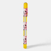 Coques Case-Mate iPhone Chien rose Motif design - Jaune (Verso / Droite)