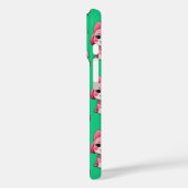 Coques Case-Mate iPhone Chien rose Motif design - Vert (Verso / Gauche)