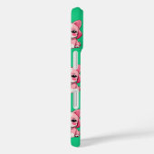 Coques Case-Mate iPhone Chien rose Motif design - Vert (Verso / Droite)