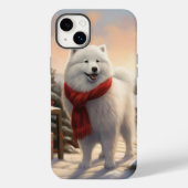 Coques Case-Mate iPhone Chien Samoyé à Noël de neige (Verso)