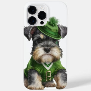 COQUE POUR POUR iPhone 14 PRO MAX CHIEN SCHNAUZER À L'AQUARELLE ADORABLE HABILLÉ EN