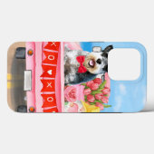 Coques Case-Mate iPhone Chien Schnauzer Saint-Valentin Camion Cœurs (Verso (horizontal))