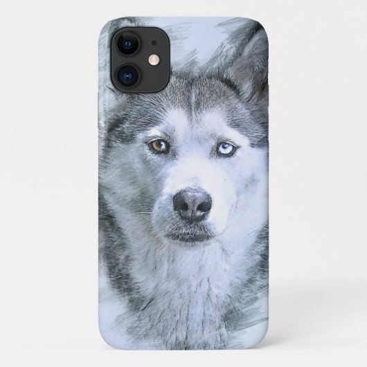 Coques Case-Mate iPhone Chien Sibérie Husky Dessin Chien à traîneau (Dos)