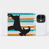 Coques Case-Mate iPhone Chien Silhouette Schnauzer Halloween | Cool orange (Dos (Horizontal))