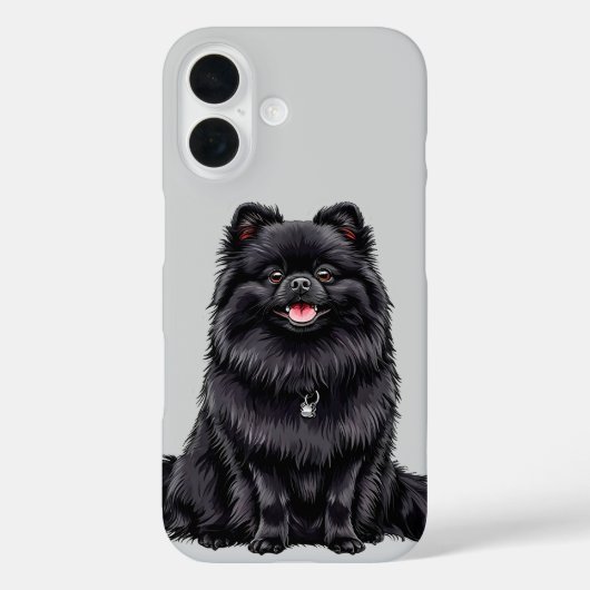 Coques Case-Mate iPhone Chien Spitz japonais noir (Verso)