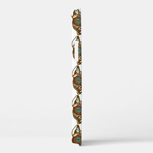 Coques Case-Mate iPhone Chien taureau à trait de crâne sucre (Verso / Droite)