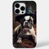 Coques Case-Mate iPhone Chien-taureau Citrouille Halloween effrayant (Verso)