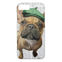 Chien-taureau français Brown avec Casquette vert 2