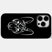 Coques Case-Mate iPhone Chien tribal noir et blanc (Verso (horizontal))