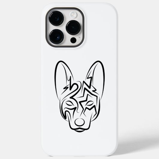 Coques Case-Mate iPhone Chien tribal noir et blanc (Verso)