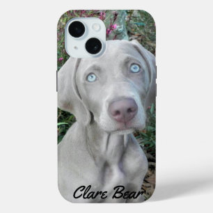 Coque Pour iPhone 15 Chien Weimaraner personnalisé - Brooklyn's Garden