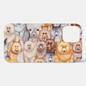 Coques Case-Mate iPhone Chiens Aquarellés : Whimsical Seamless Fun (Verso (horizontal))