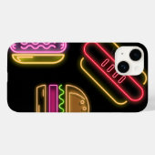 Coques Case-Mate iPhone Chiens chauds et hamburger de restauration rapide (Verso (horizontal))