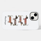 Coques Case-Mate iPhone Chiens Dachshund Personnalisés (Verso (horizontal))