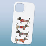 Coque Pour iPhone 14 Pro Chiens de Dachshund<br><div class="desc">Petits chiens de saucisse Dachshund mignons et fantaisistes,  chiens plus édulcorés,  doxies ou quoi que ce soit d'autre que vous aimez les appeler.Art original de Nic Squirrell.</div>